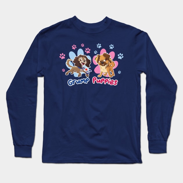 Game Grump Puppies Long Sleeve T-Shirt by cafogartyart